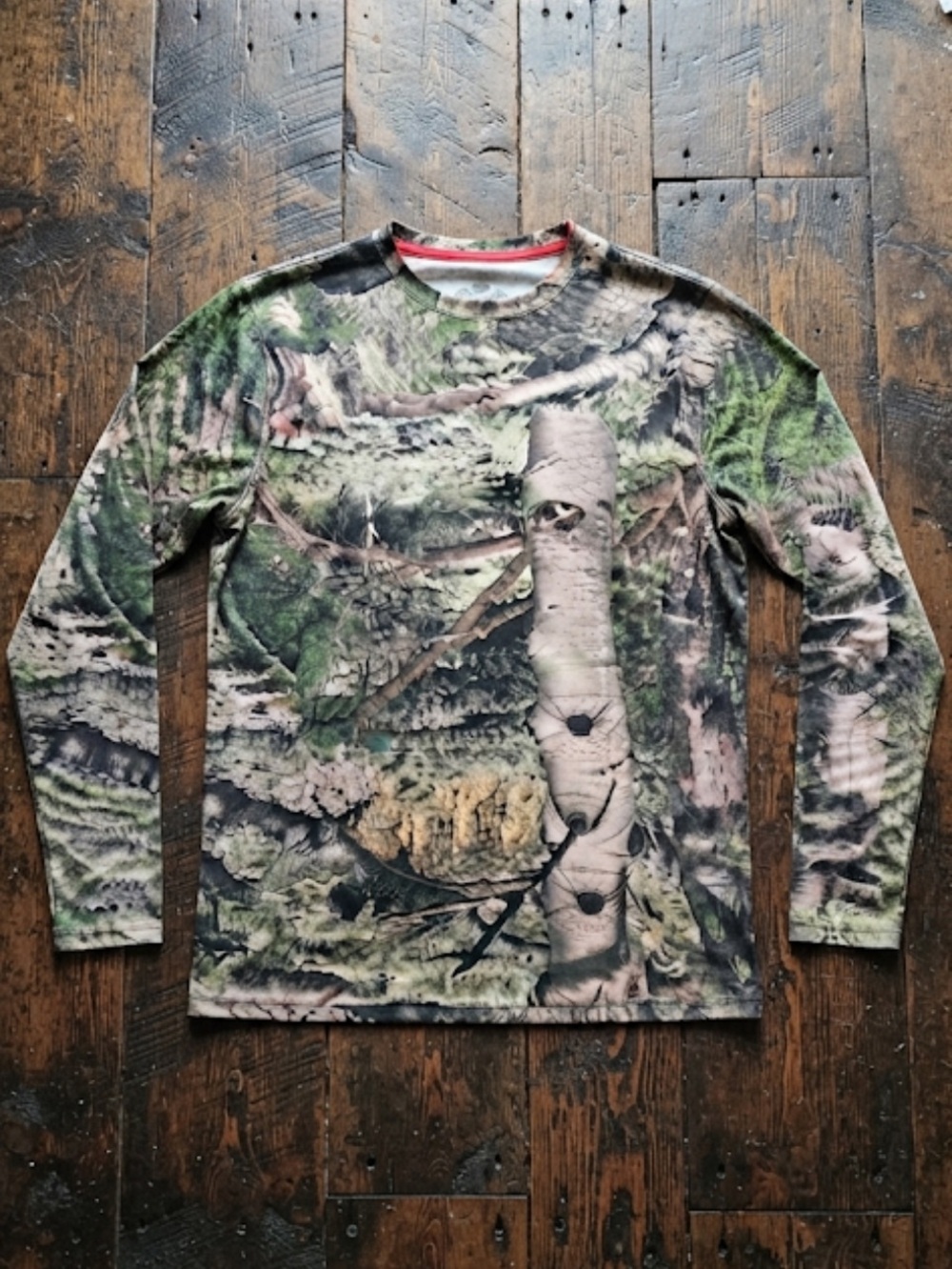 Camouflage Long Sleeve Shirt PNW Style Camo Size Large